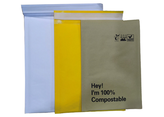 Eco Friendly ISO9001 Kraft Paper Bubble Mailers Biodegradable