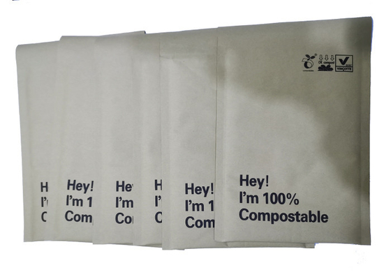 Eco Friendly ISO9001 Kraft Paper Bubble Mailers Biodegradable