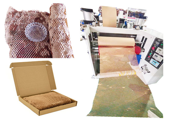 Eco Friendly width 500mm Paper Cushion Packaging Honeycomb Kraft Wrapping Paper