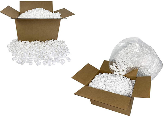 Off White Color Paper Cushion Packaging 3.5 Cuft EPS Packing Peanuts
