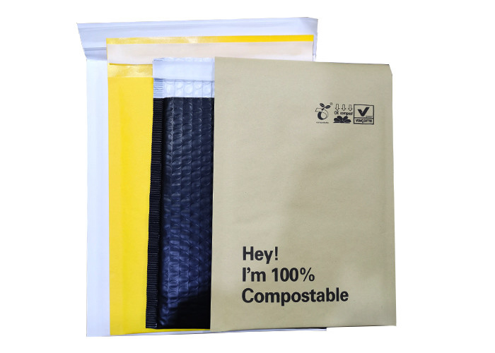 Eco Friendly ISO9001 Kraft Paper Bubble Mailers Biodegradable