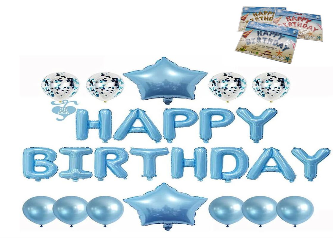 16 Inch PET Foil Birthday Balloon Banner For Party Decoration